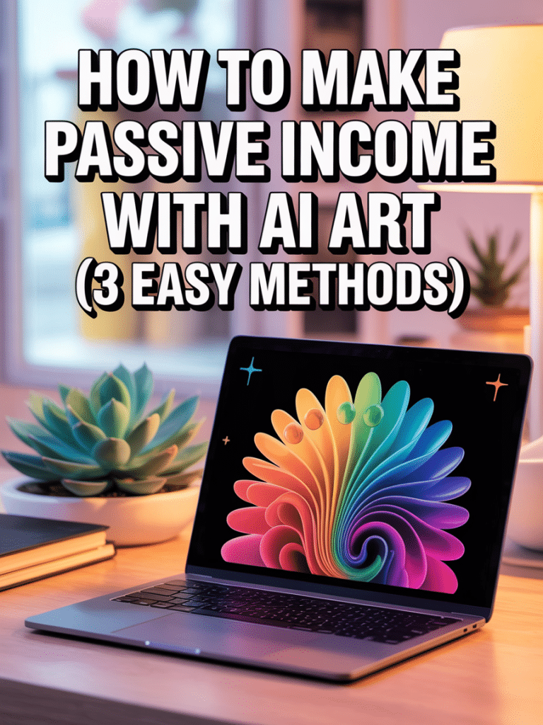 AI art passive income ideas, monetize Midjourney art, and sell AI-generated images easily.